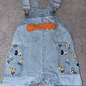 Disney Denim Overalls with Mickey Embroidery